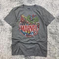マーベルアベンジャーズTシャツ/グラフィック/グレー/アメリカ古着/ビッグロゴ