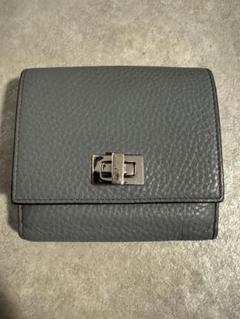 箱付き 美品 フェンディ ピーカブー レザー 二つ折り 長財布 グレー FENDI フェンディ 財布 ピーカブー 二つ折財布 グレージュ