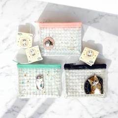 セリア モフサンド mofusand ミニメッシュポーチ♡全3種