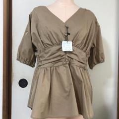 新品 ウエストシャーリングブラウス