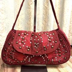 ✨極希少✨美品✨agnes b. アニエスベー ショルダーバッグ 刺繍 レッド色