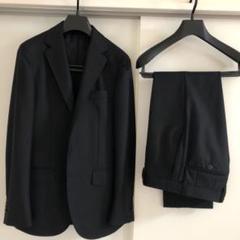 【美品】<UNITED ARROWS> ブラック ストライプスーツ