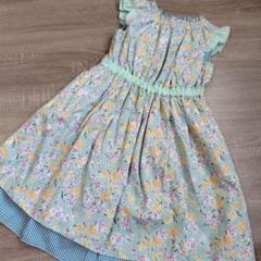 【美品】CHOPIN deux 花柄 ノースリーブ ワンピース