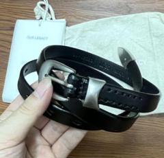 未使用OUR LEGACY BELT 2 CM BLACK LEATHER .