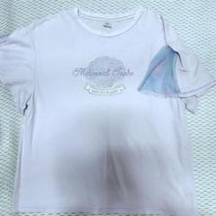 メゾピアノジュニア　オーロラシェルアップリケ半袖Tシャツ　160