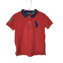 90s POLOラルフローレン　キッズ用ヴィンテージ半袖ポロシャツ　刺繍ロゴ　3