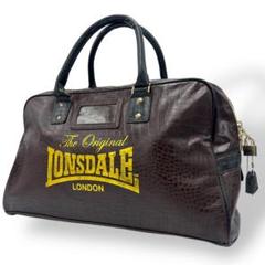【未使用】ロンズデール LONSDALE ボストンバッグ ブラウン クロコ型押し 希少 ロンズデール LONSDALE ボストンバッグ ブラウン クロコ型