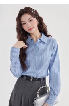 春の爽やかストライプトップス✨お出かけに最適