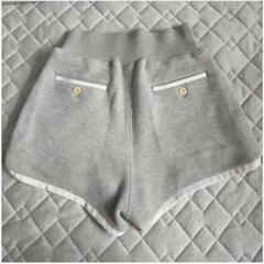 sacai グレー スウェット ショートパンツ バックポケット付き