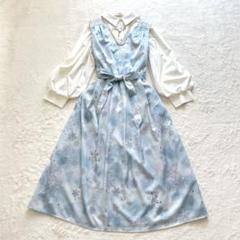 axes femme 雪柄ワンピース ブラウス セット ジャンパースカート