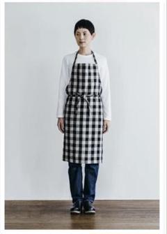 【最終価格】fog linen work 若山曜子リネンエプロンブラック