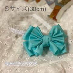 犬用リボン 犬用チョーカー リボン 首輪 aqua