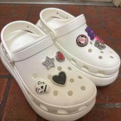 CROCS クラッシュクロッグ 厚底 チャーム付き