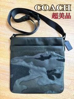 【美品】COACH ショルダーバッグ メンズ 迷彩 美品⭐️COACH メンズ迷彩柄 ショルダーバッグ ブラック - メルカリ