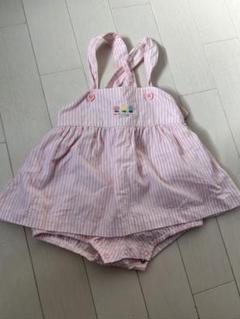 値下げ　ミキハウス　ピンク　ワンピース　70