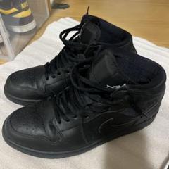 27cmNIKE Air Jordan 1 Mid Triple Blackのサムネイル