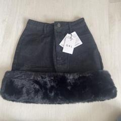 【大幅値下げ】FURFUR Leeコラボ デニム ミニスカート アシンメトリー 大幅値下げ】FURFUR Leeコラボ デニム ミニスカート アシンメトリー