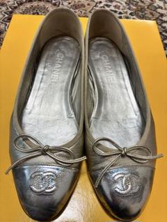 CHANEL シルバー バレエフラットシューズ A G02819 CHANEL シルバー バレエフラットシューズ A G02819 - メルカリ