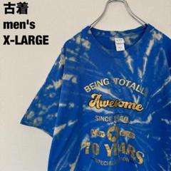 古着 ギルダン Tシャツ ビーイングトータリー ブリーチ 青 2XL