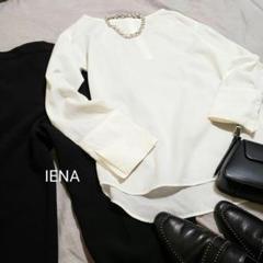 IENA イエナ ナイロンコットン混ボートネックオーバーサイズ