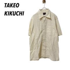 【タケオキクチ】シャツ　半袖　ポケット　サイドスリット　日本製　メンズ　2