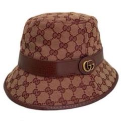 GUCCI グッチ バケットハット ブラック GG柄 Mサイズ