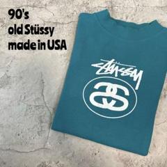 90's old Stüssy USA製 シャネルロゴ　モックネック　カットソー
