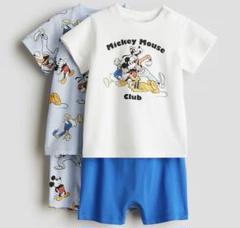 H&M ミッキーコットンパジャマ 2組セット ディズニー 70