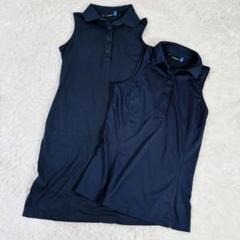 J. LINDEBERG ノースリーブ　ワンピース　カットソー　ゴルフ　ネイビー