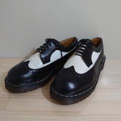 ★希少★美品★ドクターマーチン　ウイングチップ厚底　白黒　イギリス製　size９のサムネイル