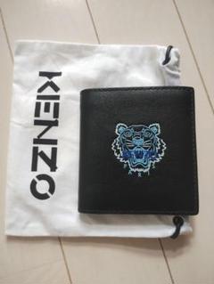 廃盤品】美品‼️KENZO 二つ折り財布 ブラック ブルー ケンゾー