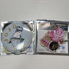ジョジョワールド東方定助 ホログラム缶バッジ アクリルキーホルダー　セット