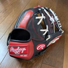 Rawlings 軟式グローブ 黒/赤