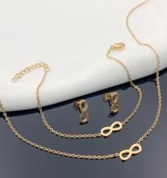 サージカルス 無限マーク ★3セット ゴールド ネックレス✨ピアス✨ブレスレット
