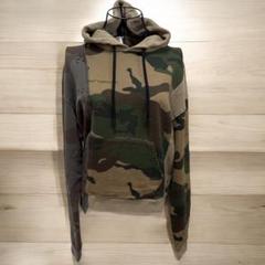 美品 オフホワイト 迷彩 パーカー OFF-WHITE MAIN LABEL