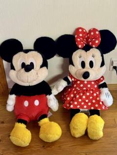 美品タグ付き ミッキー & ミニー全長78cmぬいぐるみセットDisney