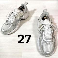 【NIKE】ナイキ WMNS V2K RUN メッシュ スニーカー 27 白 銀