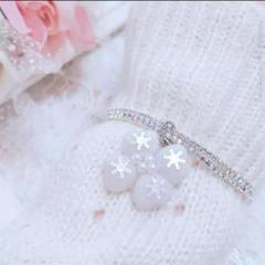 ハンドメイド 雪の結晶 四つ葉のクローバー ダイヤレーン ブレスレット
