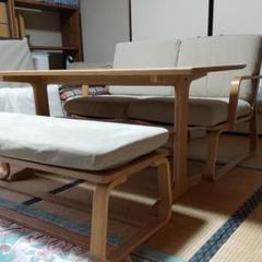 無印 リビングでもダイニングでもつかえるテーブルセット