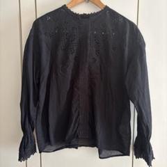 美品✨オブレクト×高山都さん コットン レースカラーボリュームスリーブブラウス 高山直子さんコラボ/BIGカラーブラウス/EiiS/133546（シャツ