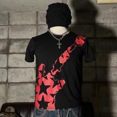 短丈　ダークコア　Tシャツ　opium パンク　チビT ブラック　平成　ギャル男