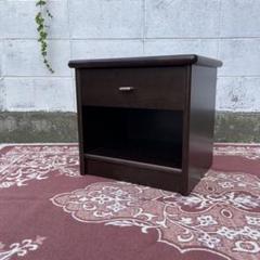 木製家具 ビンテージ品◾️フランスベッド 引き出し付き ベッドサイドテーブル