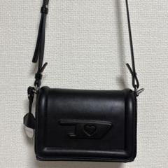 未使用級 DIESEL ディーゼル ショルダーバッグ ハンドバッグ 3WAY 黒 LOGOS TOP HANDLE Logos-Handbag in recycled nylon｜ブラック