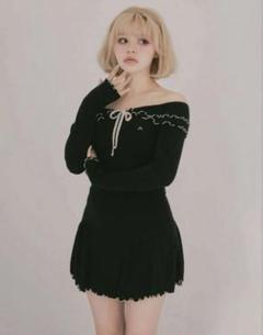 and mary アンドマリー Betty layered dress gray ANDMARY】Betty layered dress