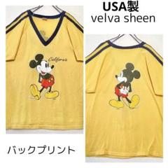 90’s velva sheen ベルバシーン　ミッキーマウス　リンガーTシャツ
