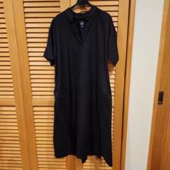GAP　ギャップ　ロングワンピース　濃紺　リネン混