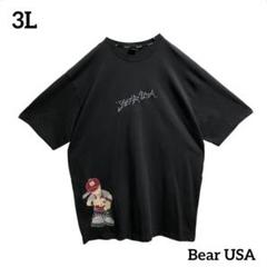 BearUSAベアーTシャツストリートファッションバッグプリント刺繍ロゴ古着