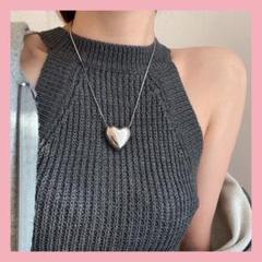 オシャレ 【大人気】ネックレス ハート 個性的 シルバー かわいい