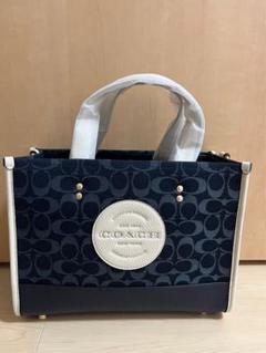 コーチ デンプシートート ジャガード シグネチャー デニム