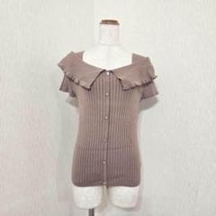レッセパッセ　フリルニットトップス （38）ピンクベージュ